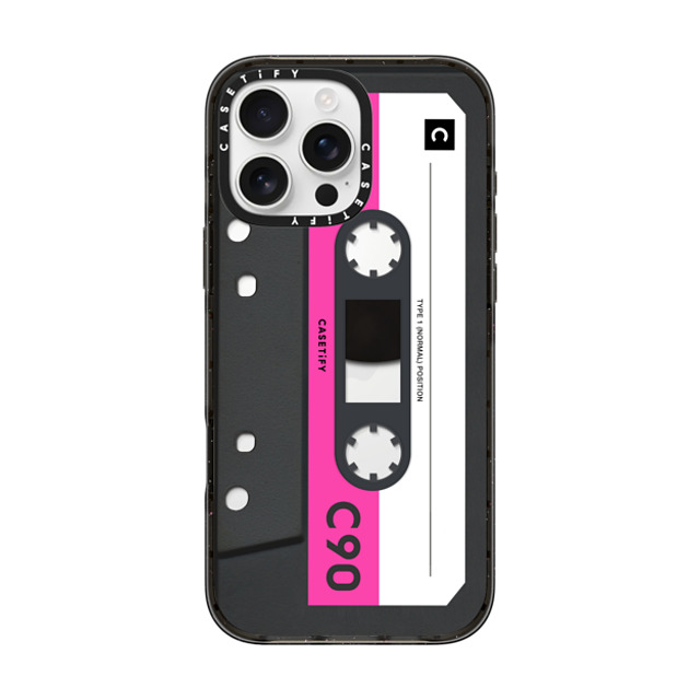 CASETiFY iPhone 16 Pro Max Case Black インパクトケース Cassette Cassette CASETiFY MiXTAPE - Pink Remix Father's Day CASETiFY iPhone 16 Pro Max Case Black インパクトケース Cassette Cassette CASETiFY MiXTAPE - Pink Remix Father's Day
