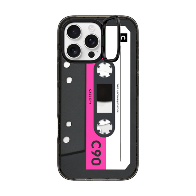 CASETiFY iPhone 16 Pro Max ケース ブラック インパクトリングスタンドケース MagSafe対応 Cassette Cassette CASETiFY MiXTAPE - Pink Remix Father's Day CASETiFY iPhone 16 Pro Max ケース ブラック インパクトリングスタンドケース MagSafe対応 Cassette Cassette CASETiFY MiXTAPE - Pink Remix Father's Day
