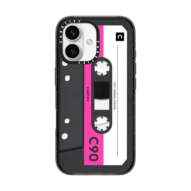 CASETiFY iPhone 16 ケース ブラック インパクトケース MagSafe対応 Cassette Cassette CASETiFY MiXTAPE - Pink Remix Father's Day CASETiFY iPhone 16 ケース ブラック インパクトケース MagSafe対応 Cassette Cassette CASETiFY MiXTAPE - Pink Remix Father's Day