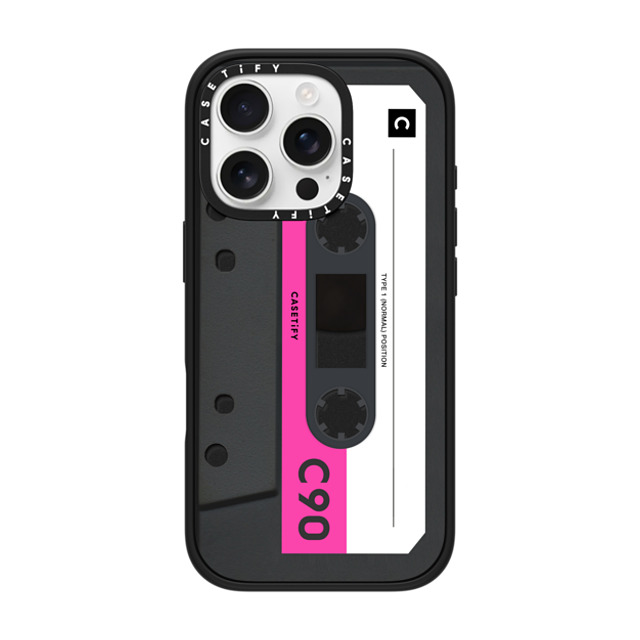 CASETiFY iPhone 16 Pro Case マットブラック インパクトケース MagSafe対応 Cassette Cassette CASETiFY MiXTAPE - Pink Remix Father's Day CASETiFY iPhone 16 Pro Case マットブラック インパクトケース MagSafe対応 Cassette Cassette CASETiFY MiXTAPE - Pink Remix Father's Day