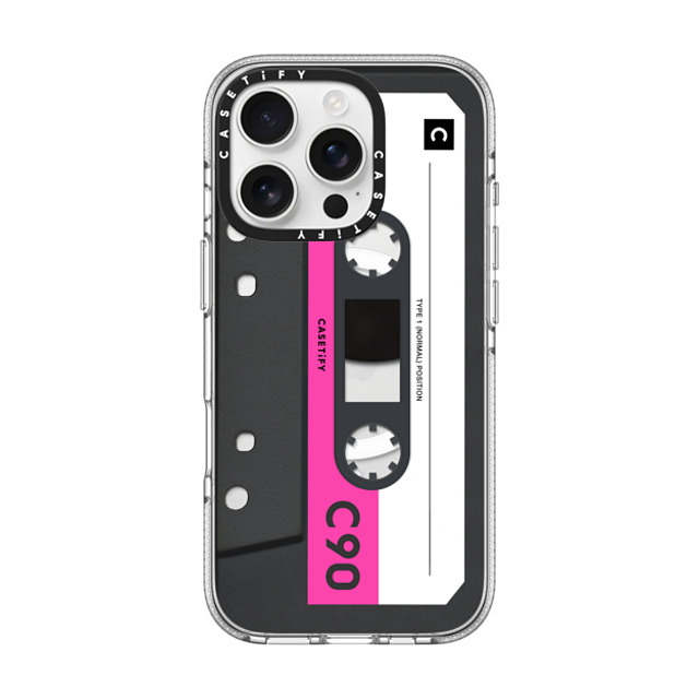 CASETiFY iPhone 16 Pro ケース クリア クリア ケース MagSafe対応 Cassette Cassette CASETiFY MiXTAPE - Pink Remix Father's Day CASETiFY iPhone 16 Pro ケース クリア クリア ケース MagSafe対応 Cassette Cassette CASETiFY MiXTAPE - Pink Remix Father's Day