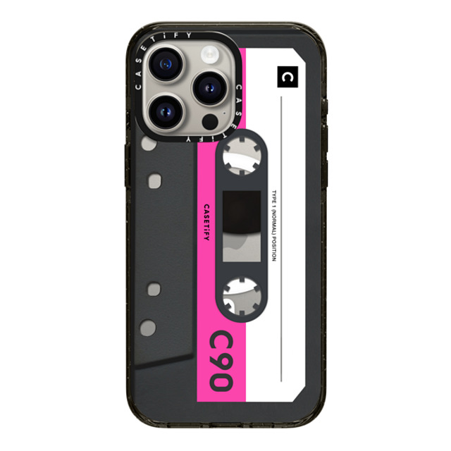 CASETiFY iPhone 15 Pro Max ケース ブラック インパクトケース MagSafe対応 Cassette Cassette CASETiFY MiXTAPE - Pink Remix Father's Day CASETiFY iPhone 15 Pro Max ケース ブラック インパクトケース MagSafe対応 Cassette Cassette CASETiFY MiXTAPE - Pink Remix Father's Day