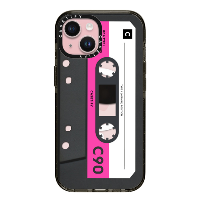 CASETiFY iPhone 15 Case Black インパクトケース MagSafe対応 Cassette Cassette CASETiFY MiXTAPE - Pink Remix Father's Day CASETiFY iPhone 15 Case Black インパクトケース MagSafe対応 Cassette Cassette CASETiFY MiXTAPE - Pink Remix Father's Day