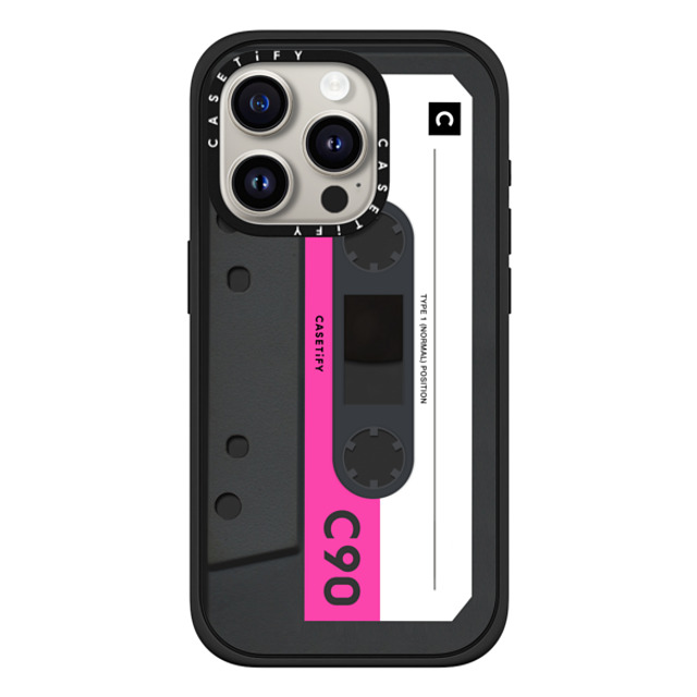 CASETiFY iPhone 15 Pro ケース マットブラック インパクトケース MagSafe対応 Cassette Cassette CASETiFY MiXTAPE - Pink Remix Father's Day CASETiFY iPhone 15 Pro ケース マットブラック インパクトケース MagSafe対応 Cassette Cassette CASETiFY MiXTAPE - Pink Remix Father's Day