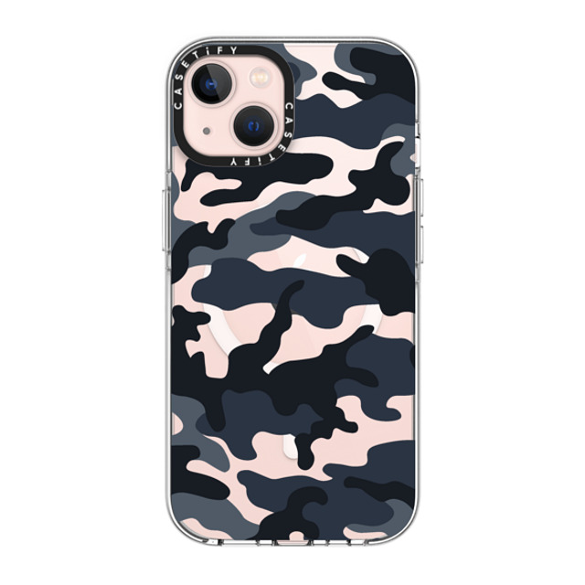 CASETiFY iPhone 13 ケース クリア クリア ケース MagSafe対応 Camo Camo Over - Cool Black