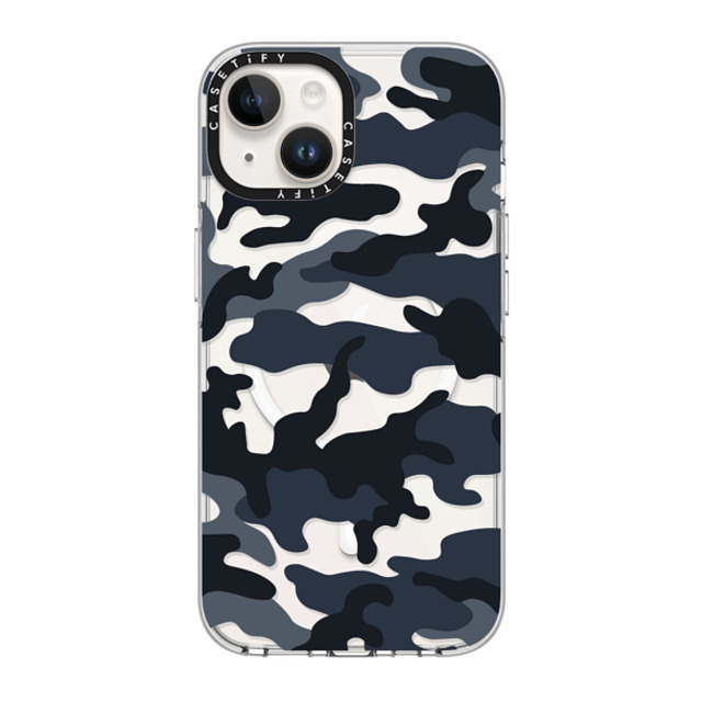 CASETiFY iPhone 14 Case Clear Clear Case MagSafe Compatible Camo Camo Over - Cool Black CASETiFY iPhone 14 Case Clear Clear Case MagSafe Compatible Camo Camo Over - Cool Black