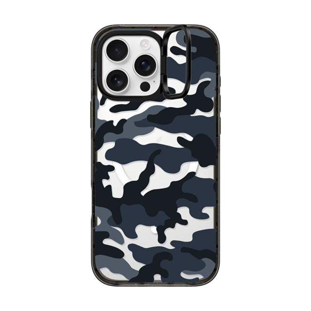 CASETiFY iPhone 16 Pro Max ケース ブラック インパクトリングスタンドケース MagSafe対応 Camo Camo Over - Cool Black