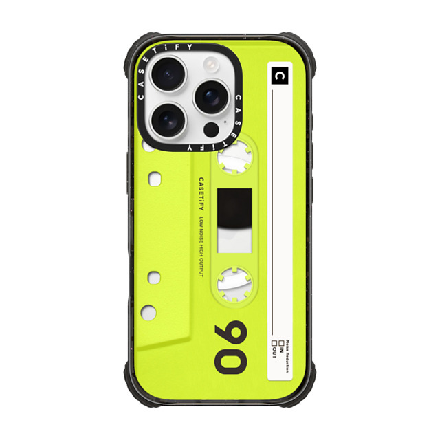 CASETiFY iPhone 16 Pro Case Black ウルトラ インパクトケース MagSafe 対応 Cassette CASETiFY MiXTAPE - Neon Yellow CASETiFY iPhone 16 Pro Case Black ウルトラ インパクトケース MagSafe 対応 Cassette CASETiFY MiXTAPE - Neon Yellow