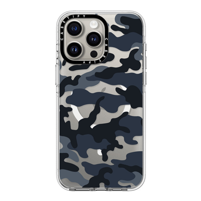 CASETiFY iPhone 15 Pro Max ケース クリア クリア ケース MagSafe対応 Camo Camo Over - Cool Black