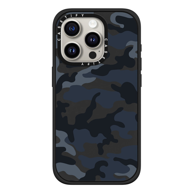 CASETiFY iPhone 15 Pro ケース マットブラック インパクトケース MagSafe対応 Camo Camo Over - Cool Black