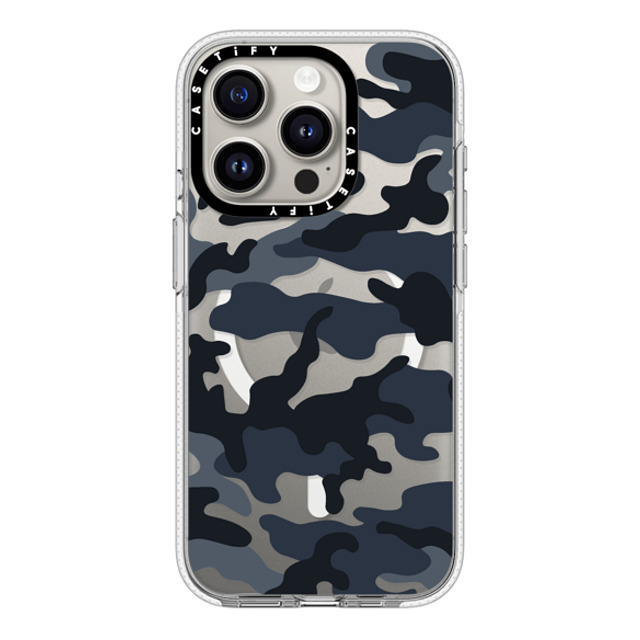 CASETiFY iPhone 15 Pro ケース クリア クリア ケース MagSafe対応 Camo Camo Over - Cool Black