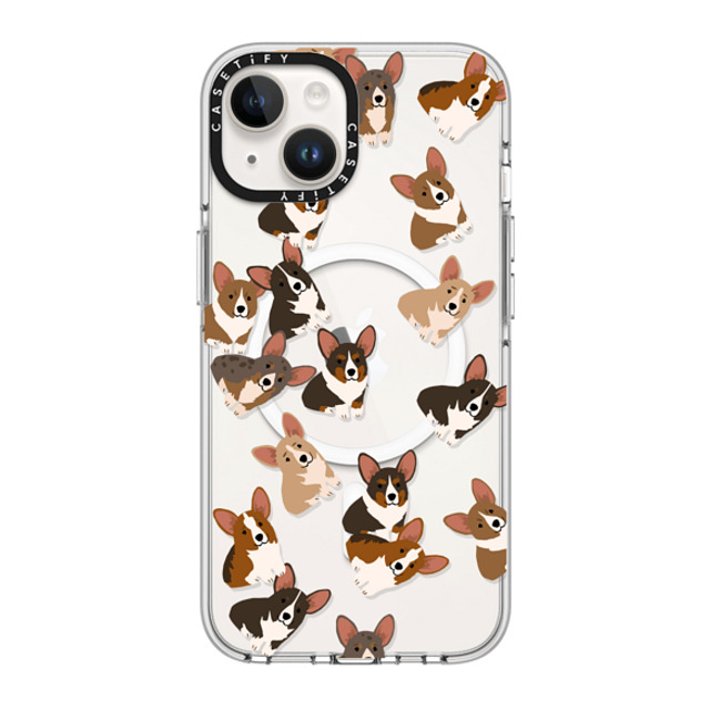 CASETiFY iPhone 14 ケース クリア クリア ケース MagSafe対応 犬 Corgi Jumble