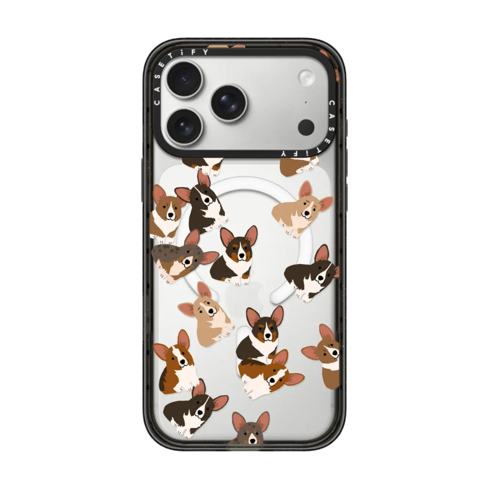Impact iPhone 17 Pro Max Case MagSafe Compatible - Corgi Jumble