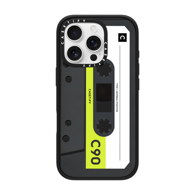 CASETiFY iPhone 16 Pro ケース マットブラック インパクトケース MagSafe対応 Cassette Cassette CASETiFY MiXTAPE - Neon Remix Back to School CASETiFY iPhone 16 Pro ケース マットブラック インパクトケース MagSafe対応 Cassette Cassette CASETiFY MiXTAPE - Neon Remix Back to School