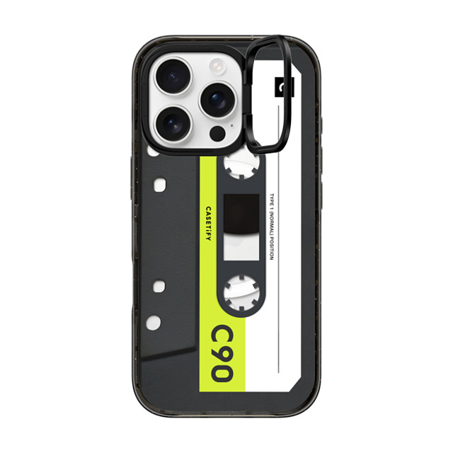 CASETiFY iPhone 16 Pro ケース ブラック インパクトリングスタンドケース MagSafe対応 Cassette Cassette CASETiFY MiXTAPE - Neon Remix Back to School CASETiFY iPhone 16 Pro ケース ブラック インパクトリングスタンドケース MagSafe対応 Cassette Cassette CASETiFY MiXTAPE - Neon Remix Back to School