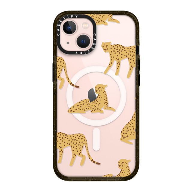 CASETiFY iPhone 13 ケース ブラック インパクトケース MagSafe対応 Leopard,Animal,Animal Cheetah Power