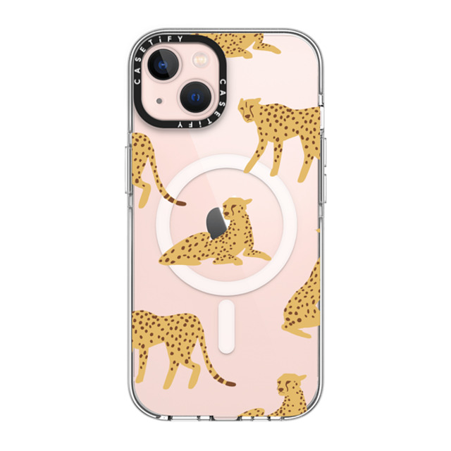 CASETiFY iPhone 13 ケース クリア クリア ケース MagSafe対応 Leopard,Animal,Animal Cheetah Power