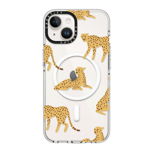 CASETiFY iPhone 14 ケース クリア クリア ケース MagSafe対応 Leopard,Animal,Animal Cheetah Power