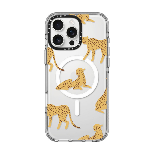 CASETiFY iPhone 16 Pro Max ケース クリア クリア ケース MagSafe対応 Leopard,Animal,Animal Cheetah Power