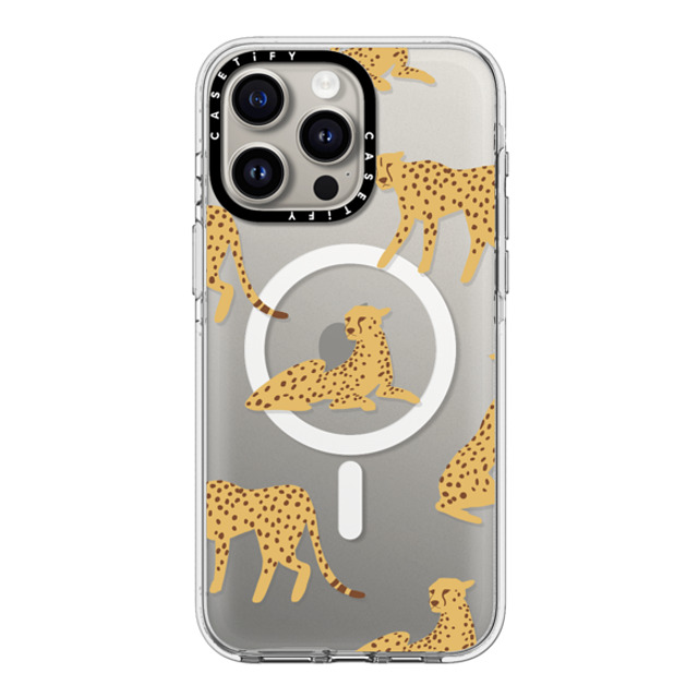 CASETiFY iPhone 15 Pro Max ケース クリア クリア ケース MagSafe対応 Leopard,Animal,Animal Cheetah Power