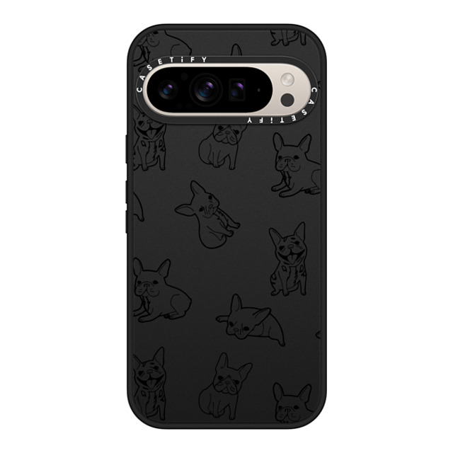CASETiFY Pixel 9 Pro XL ケース マットブラック マグネット式 インパクトケース Dog 犬 Pardon My Frenchie - Black Back to School CASETiFY Pixel 9 Pro XL ケース マットブラック マグネット式 インパクトケース Dog 犬 Pardon My Frenchie - Black Back to School