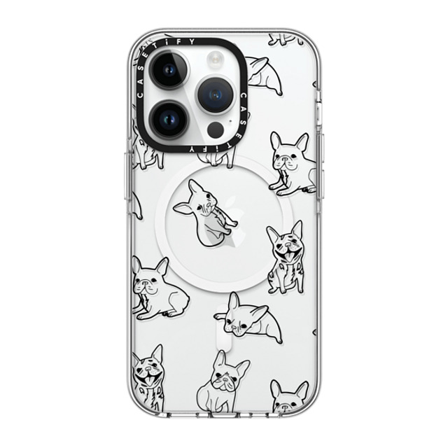 CASETiFY iPhone 14 Pro Case Clear Clear Case MagSafe Compatible Dog Pardon My Frenchie - Black CASETiFY iPhone 14 Pro Case Clear Clear Case MagSafe Compatible Dog Pardon My Frenchie - Black