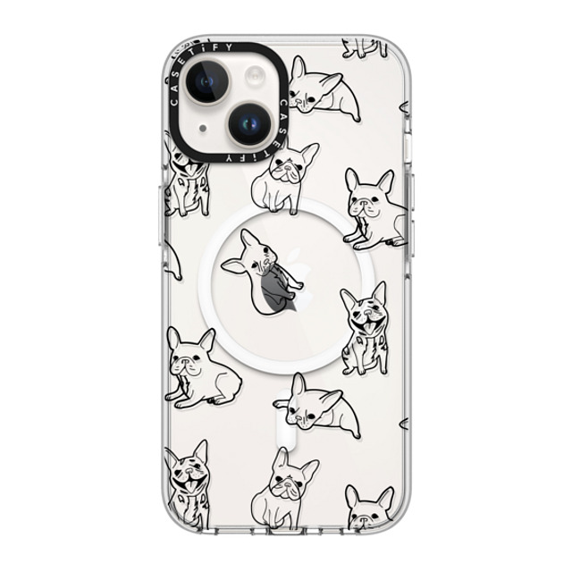 CASETiFY iPhone 14 Case Clear Clear Case MagSafe Compatible Dog Pardon My Frenchie - Black CASETiFY iPhone 14 Case Clear Clear Case MagSafe Compatible Dog Pardon My Frenchie - Black