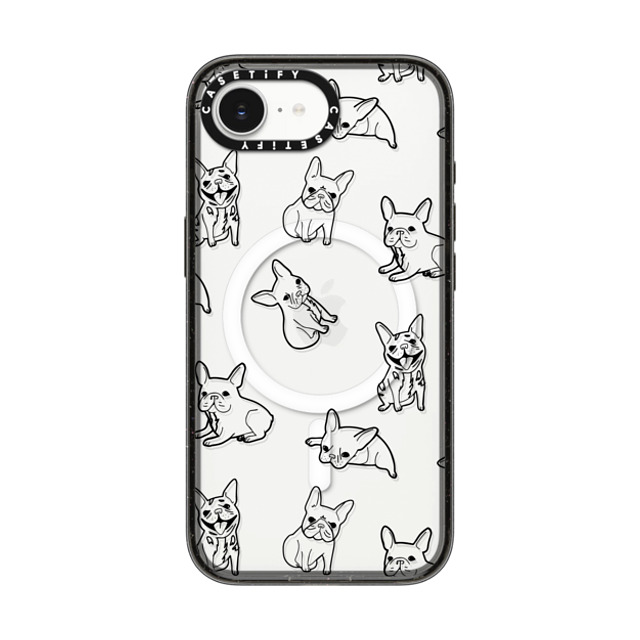 CASETiFY iPhone 16e Case Black Impact Case MagSafe Compatible Dog 犬 Pardon My Frenchie - Black Back to School CASETiFY iPhone 16e Case Black Impact Case MagSafe Compatible Dog 犬 Pardon My Frenchie - Black Back to School