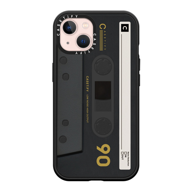 CASETiFY iPhone 13 ケース マットブラック インパクトケース MagSafe対応 Cassette,Pattern CASETiFY MiXTAPE - Black