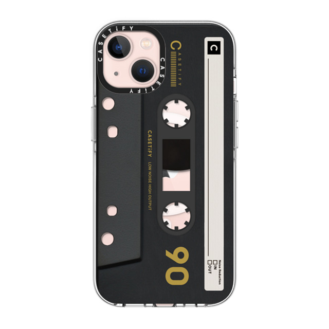 CASETiFY iPhone 13 ケース クリア クリア ケース MagSafe対応 Cassette,Pattern CASETiFY MiXTAPE - Black