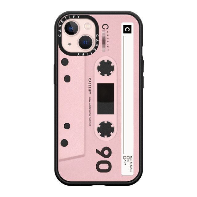 CASETiFY iPhone 13 ケース マットブラック インパクトケース MagSafe対応 Cassette CASETiFY MiXTAPE - Pink