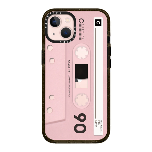 CASETiFY iPhone 13 ケース ブラック インパクトケース Cassette CASETiFY MiXTAPE - Pink