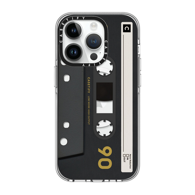 CASETiFY iPhone 14 Pro ケース クリア クリア ケース MagSafe対応 Cassette,Pattern CASETiFY MiXTAPE - Black