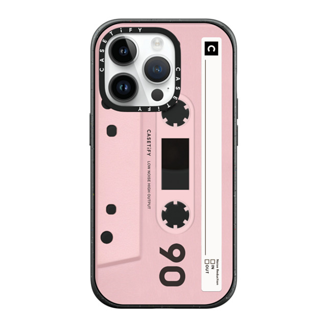 CASETiFY iPhone 14 Pro ケース マットブラック インパクトケース MagSafe対応 Cassette CASETiFY MiXTAPE - Pink