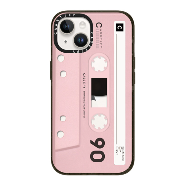 CASETiFY iPhone 14 ケース ブラック インパクトケース Cassette CASETiFY MiXTAPE - Pink