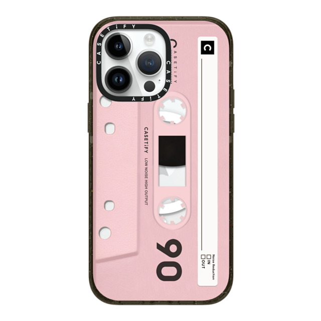 CASETiFY iPhone 14 Pro Max ケース ブラック インパクトケース MagSafe対応 Cassette CASETiFY MiXTAPE - Pink