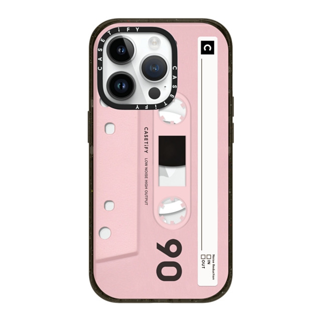 CASETiFY iPhone 14 Pro ケース ブラック インパクトケース MagSafe対応 Cassette CASETiFY MiXTAPE - Pink