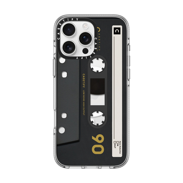 CASETiFY iPhone 16 Pro Max ケース クリア クリア ケース MagSafe対応 Cassette,Pattern CASETiFY MiXTAPE - Black