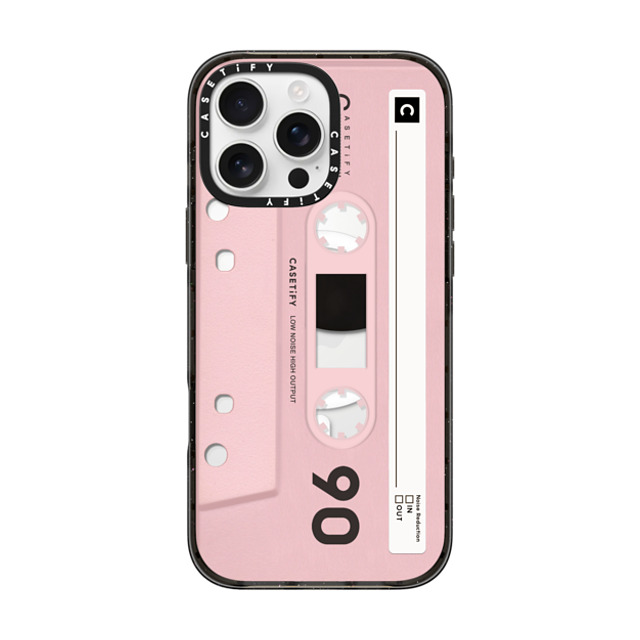 CASETiFY iPhone 16 Pro Max ケース ブラック インパクトケース MagSafe対応 Cassette CASETiFY MiXTAPE - Pink