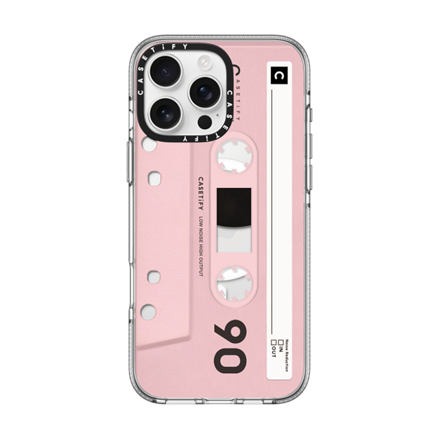 CASETiFY iPhone 16 Pro Max ケース クリア クリア ケース MagSafe対応 Cassette CASETiFY MiXTAPE - Pink