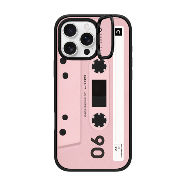 CASETiFY iPhone 16 Pro Max Case Matte Black インパクトリングスタンドケース MagSafe対応 Cassette CASETiFY MiXTAPE - Pink CASETiFY iPhone 16 Pro Max Case Matte Black インパクトリングスタンドケース MagSafe対応 Cassette CASETiFY MiXTAPE - Pink