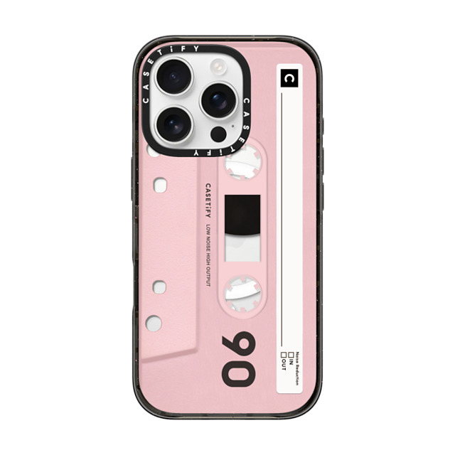 CASETiFY iPhone 16 Pro ケース ブラック インパクトケース MagSafe対応 Cassette CASETiFY MiXTAPE - Pink