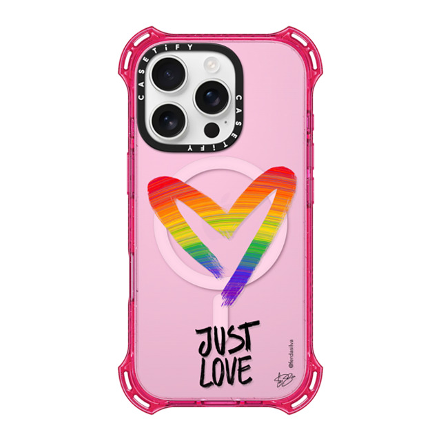 Fer Da Sliva x CASETiFY iPhone 16 Pro Case プリムローズ ピンク バウンスケース Love in one stroke Fer Da Sliva x CASETiFY iPhone 16 Pro Case プリムローズ ピンク バウンスケース Love in one stroke