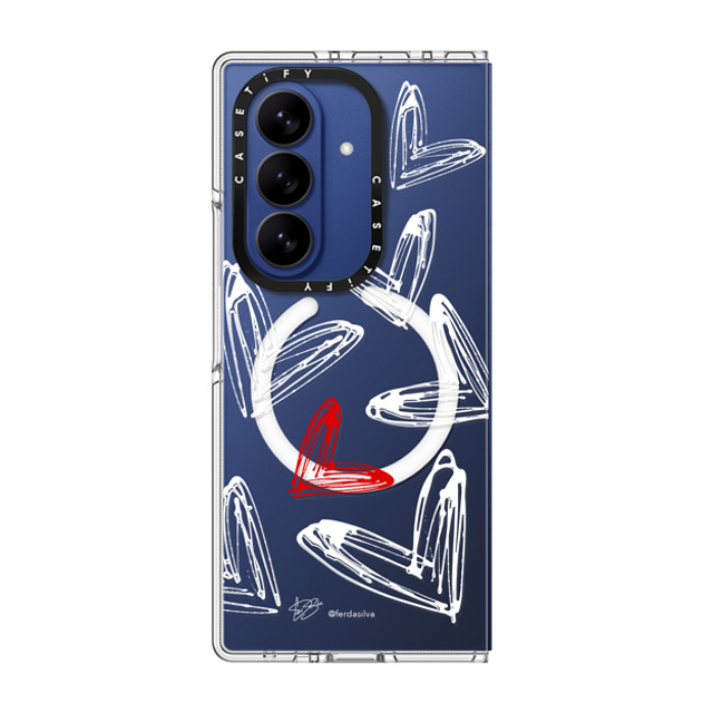 Fer Da Sliva x CASETiFY Galaxy Z Fold7 ケース Heart,Love クリア マグネット式 クリアケース Corazon de Fer Multi W & R Back to School Fer Da Sliva x CASETiFY Galaxy Z Fold7 ケース Heart,Love クリア マグネット式 クリアケース Corazon de Fer Multi W & R Back to School