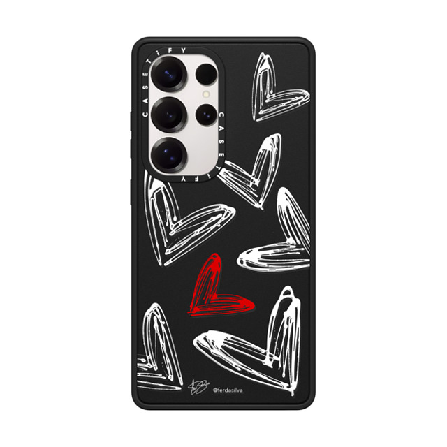 Fer Da Sliva x CASETiFY Galaxy S25 Ultra ケース Heart,Love マットブラック マグネット式 インパクトケース Corazon de Fer Multi W & R Back to School Fer Da Sliva x CASETiFY Galaxy S25 Ultra ケース Heart,Love マットブラック マグネット式 インパクトケース Corazon de Fer Multi W & R Back to School