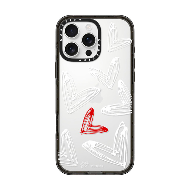 Fer Da Sliva x CASETiFY iPhone 16 Pro Max Case Heart,Love Black Impact Case Corazon de Fer Multi W & R Mother's Day Fer Da Sliva x CASETiFY iPhone 16 Pro Max Case Heart,Love Black Impact Case Corazon de Fer Multi W & R Mother's Day