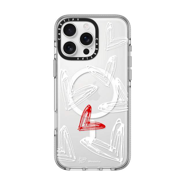 Fer Da Sliva x CASETiFY iPhone 16 Pro Max Case Heart,Love Clear Clear Case MagSafe Compatible Corazon de Fer Multi W & R Mother's Day Fer Da Sliva x CASETiFY iPhone 16 Pro Max Case Heart,Love Clear Clear Case MagSafe Compatible Corazon de Fer Multi W & R Mother's Day