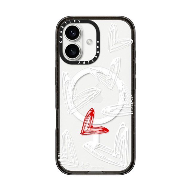 Fer Da Sliva x CASETiFY iPhone 16 Case Heart,Love Black Impact Case MagSafe Compatible Corazon de Fer Multi W & R Mother's Day Fer Da Sliva x CASETiFY iPhone 16 Case Heart,Love Black Impact Case MagSafe Compatible Corazon de Fer Multi W & R Mother's Day