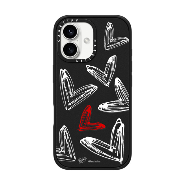 Fer Da Sliva x CASETiFY iPhone 16 ケース Heart,Love マットブラック インパクトケース MagSafe対応 Corazon de Fer Multi W & R Father's Day Fer Da Sliva x CASETiFY iPhone 16 ケース Heart,Love マットブラック インパクトケース MagSafe対応 Corazon de Fer Multi W & R Father's Day
