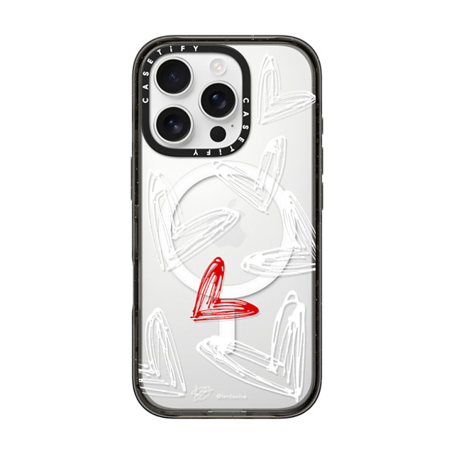Fer Da Sliva x CASETiFY iPhone 16 Pro Case Heart,Love Black Impact Case MagSafe Compatible Corazon de Fer Multi W & R Mother's Day Fer Da Sliva x CASETiFY iPhone 16 Pro Case Heart,Love Black Impact Case MagSafe Compatible Corazon de Fer Multi W & R Mother's Day